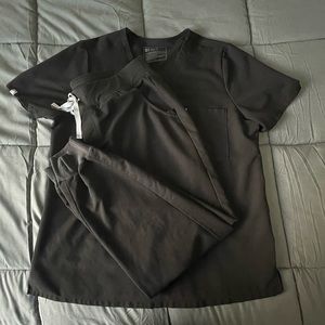 Figs Scrubs Black Set